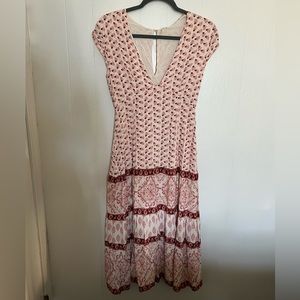 Free People Bella Notte Printed Dress, Size 4